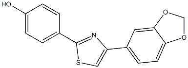 4-[4-(2H-1,3-benzodioxol-5-yl)-1,3-thiazol-2-yl]phenol Structure