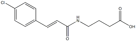 4-{[(2E)-3-(4-chlorophenyl)prop-2-enoyl]amino}butanoic acid Struktur
