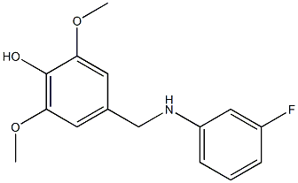 4-{[(3-fluorophenyl)amino]methyl}-2,6-dimethoxyphenol,,结构式