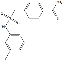 4-{[(3-iodophenyl)sulfamoyl]methyl}benzene-1-carbothioamide Struktur