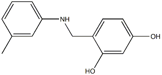 4-{[(3-methylphenyl)amino]methyl}benzene-1,3-diol Structure