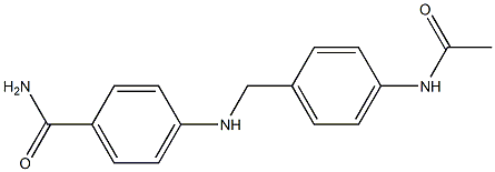 4-{[(4-acetamidophenyl)methyl]amino}benzamide Struktur
