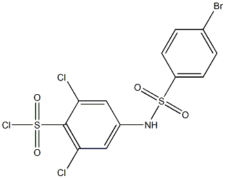 4-{[(4-bromophenyl)sulfonyl]amino}-2,6-dichlorobenzenesulfonyl chloride Struktur