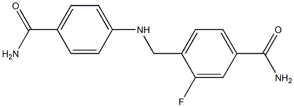 4-{[(4-carbamoylphenyl)amino]methyl}-3-fluorobenzamide 结构式