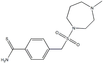 4-{[(4-methyl-1,4-diazepane-1-)sulfonyl]methyl}benzene-1-carbothioamide Structure