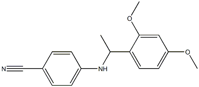 4-{[1-(2,4-dimethoxyphenyl)ethyl]amino}benzonitrile Structure