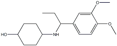 4-{[1-(3,4-dimethoxyphenyl)propyl]amino}cyclohexan-1-ol,,结构式