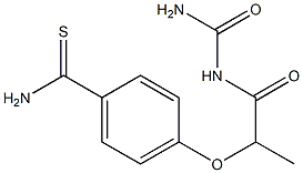 4-{[1-(carbamoylamino)-1-oxopropan-2-yl]oxy}benzene-1-carbothioamide Structure