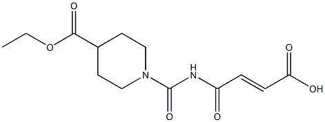 4-{[4-(ethoxycarbonyl)piperidin-1-yl]carbonylamino}-4-oxobut-2-enoic acid Struktur