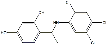 4-{1-[(2,4,5-trichlorophenyl)amino]ethyl}benzene-1,3-diol,,结构式