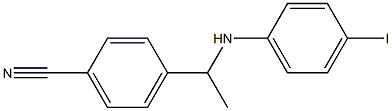 4-{1-[(4-iodophenyl)amino]ethyl}benzonitrile Struktur