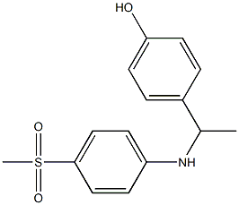 4-{1-[(4-methanesulfonylphenyl)amino]ethyl}phenol Struktur
