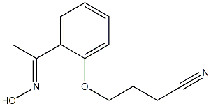4-{2-[(1E)-N-hydroxyethanimidoyl]phenoxy}butanenitrile 化学構造式