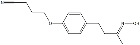4-{4-[(3E)-3-(hydroxyimino)butyl]phenoxy}butanenitrile,,结构式