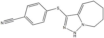 4-{5H,6H,7H,8H,9H-[1,2,4]triazolo[3,4-a]azepin-3-ylsulfanyl}benzonitrile 结构式