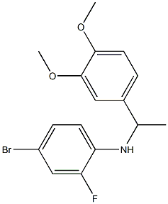 4-bromo-N-[1-(3,4-dimethoxyphenyl)ethyl]-2-fluoroaniline,,结构式