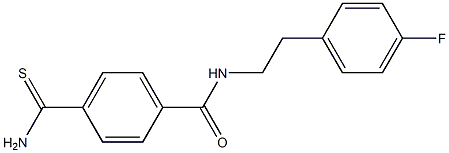 4-carbamothioyl-N-[2-(4-fluorophenyl)ethyl]benzamide Struktur