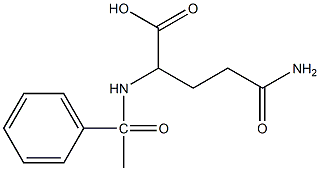 4-carbamoyl-2-(1-phenylacetamido)butanoic acid Struktur