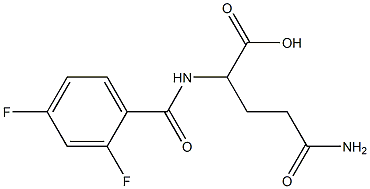 4-carbamoyl-2-[(2,4-difluorophenyl)formamido]butanoic acid