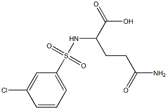 4-carbamoyl-2-[(3-chlorobenzene)sulfonamido]butanoic acid