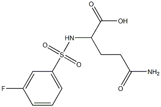 4-carbamoyl-2-[(3-fluorobenzene)sulfonamido]butanoic acid|