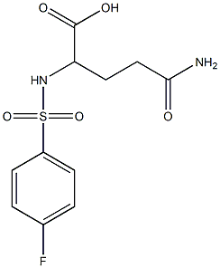 4-carbamoyl-2-[(4-fluorobenzene)sulfonamido]butanoic acid Structure