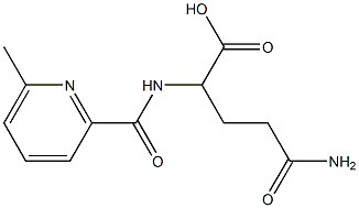 4-carbamoyl-2-[(6-methylpyridin-2-yl)formamido]butanoic acid Struktur