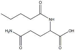4-carbamoyl-2-pentanamidobutanoic acid Struktur