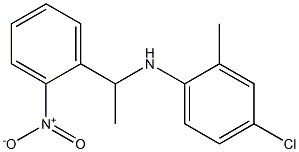 4-chloro-2-methyl-N-[1-(2-nitrophenyl)ethyl]aniline Struktur
