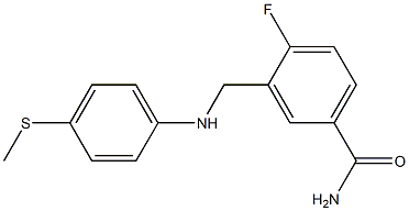 4-fluoro-3-({[4-(methylsulfanyl)phenyl]amino}methyl)benzamide
