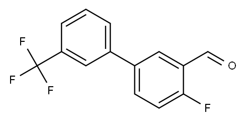 4-fluoro-3'-(trifluoromethyl)-1,1'-biphenyl-3-carbaldehyde Struktur