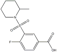 4-fluoro-3-[(2-methylpiperidine-1-)sulfonyl]benzoic acid Structure