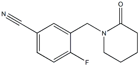 4-fluoro-3-[(2-oxopiperidin-1-yl)methyl]benzonitrile Structure