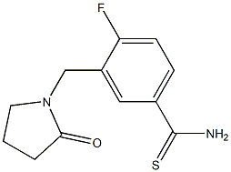 4-fluoro-3-[(2-oxopyrrolidin-1-yl)methyl]benzenecarbothioamide Struktur
