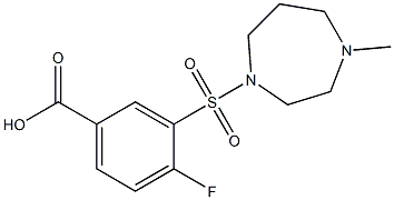 4-fluoro-3-[(4-methyl-1,4-diazepane-1-)sulfonyl]benzoic acid Structure