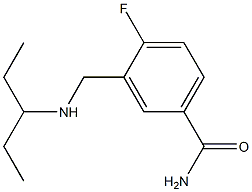 4-fluoro-3-[(pentan-3-ylamino)methyl]benzamide