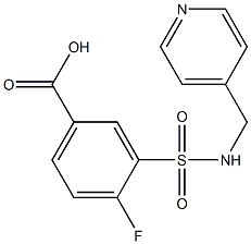 4-fluoro-3-[(pyridin-4-ylmethyl)sulfamoyl]benzoic acid Structure