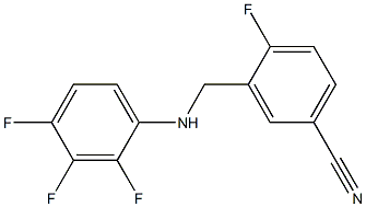 4-fluoro-3-{[(2,3,4-trifluorophenyl)amino]methyl}benzonitrile Struktur