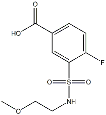 4-fluoro-3-{[(2-methoxyethyl)amino]sulfonyl}benzoic acid Struktur