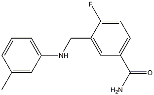 4-fluoro-3-{[(3-methylphenyl)amino]methyl}benzamide Structure