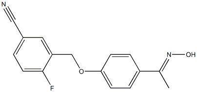 4-fluoro-3-{4-[1-(hydroxyimino)ethyl]phenoxymethyl}benzonitrile Structure