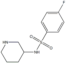 4-fluoro-N-(piperidin-3-yl)benzene-1-sulfonamide 化学構造式