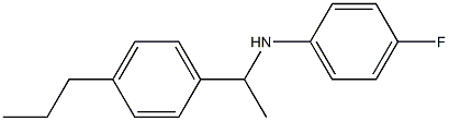 4-fluoro-N-[1-(4-propylphenyl)ethyl]aniline Structure