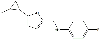  4-fluoro-N-{[5-(2-methylcyclopropyl)furan-2-yl]methyl}aniline