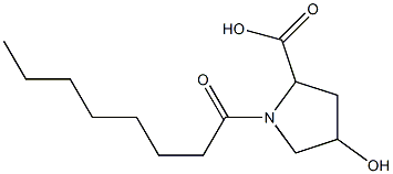 4-hydroxy-1-octanoylpyrrolidine-2-carboxylic acid|
