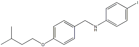 4-iodo-N-{[4-(3-methylbutoxy)phenyl]methyl}aniline Structure