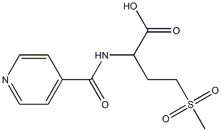 4-methanesulfonyl-2-(pyridin-4-ylformamido)butanoic acid Structure