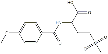 4-methanesulfonyl-2-[(4-methoxyphenyl)formamido]butanoic acid Struktur