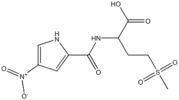 4-methanesulfonyl-2-[(4-nitro-1H-pyrrol-2-yl)formamido]butanoic acid Structure
