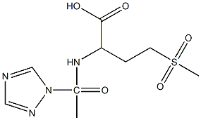4-methanesulfonyl-2-[1-(1H-1,2,4-triazol-1-yl)acetamido]butanoic acid Structure